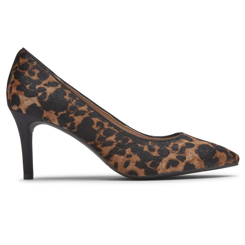 Escarpins Mulher Rockport Total Motion 75Mm Pointed Toe Heel Leopardo,Portugal DLFBG-0571